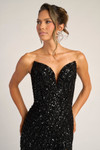 Portia and Scarlett PS26424C Beaded Strapless Fitted Dress