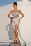 Portia and Scarlett PS26430C Beaded Strapless Fitted Dress