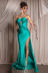 Portia and Scarlett XO016 Satin Halter Neck Sleeveless Dress