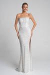 Portia and Scarlett XO054 Sequin Scoop Neck Strapless Dress