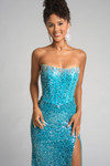 Portia and Scarlett XO054 Sequin Scoop Neck Strapless Dress