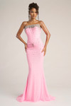 Portia and Scarlett XO059 Straight Neck Strapless Long Dress