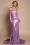 Portia and Scarlett XO097 Metallic Strapless Fitted Dress