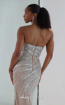 MNM Couture M1189 Embellished Illusion U-neck Strapless Gown