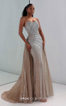 MNM Couture M1189 Embellished Illusion U-neck Strapless Gown