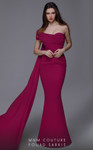 MNM Couture 2718 Off-shoulder Asymmetric Neck Long Gown