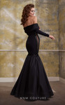 MNM Couture N0563 Tassel-Trimmed Long Fitted Sleeves Gown