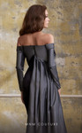 MNM Couture N0565 Velvet Off-shoulder Long Sleeve Long Gown