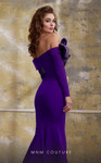 MNM Couture N0566 Two-Tone Crepe Taffeta Long Sleeves Gown