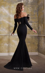 MNM Couture N0566 Two-Tone Crepe Taffeta Long Sleeves Gown