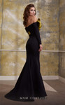 MNM Couture N0566 Two-Tone Crepe Taffeta Long Sleeves Gown