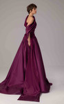 MNM Couture E0089 Satin Pleated Bodice Strapless A-Line Gown
