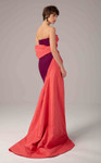 MNM Couture E0091 Off-Shoulder Cap Sleeve Pleated Neck Gown