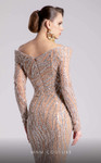 MNM Couture F02900 Sequined Mesh Embroidery Long Sleeve Gown