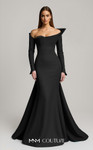 MNM Couture F02910 Jacquard Off Shoulder Long Sleeves Gown