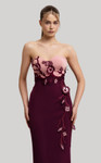 MNM Couture F02917 Floral Sweetheart Neck Strapless Gown