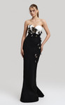 MNM Couture F02917 Floral Sweetheart Neck Strapless Gown