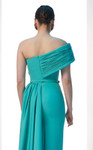 MNM Couture N0604 Rayon Crepe Asymmetric One-shoulder Gown