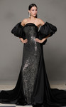 MNM Couture N0635 Sequin Embroidery Straight Neckline Gown