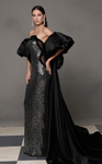 MNM Couture N0635 Sequin Embroidery Straight Neckline Gown