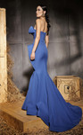 MNM Couture N0640 Rayon Crepe Straight-across Neckline Gown