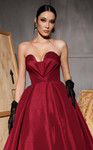 MNM Couture N0642 Taffeta Sweetheart Neck Strapless Gown