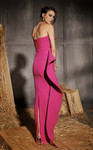 MNM Couture N0647 Rayon Crepe Asymmetric Sweetheart Gown