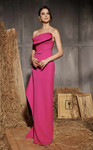 MNM Couture N0647 Rayon Crepe Asymmetric Sweetheart Gown