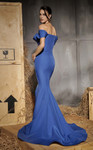 MNM Couture N0651 Rayon Crepe Straight-across Neckline Gown