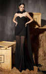 MNM Couture N0655 Flared Sweetheart Neck Half Skirt Gown