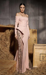 MNM Couture N0660 Rayon Crepe Off-shoulder Long Sleeve Gown