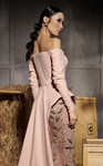 MNM Couture N0660 Rayon Crepe Off-shoulder Long Sleeve Gown