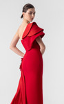 MNM Couture G1909 Satin 3D Laser-Cut One-Shoulder Long Gown