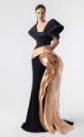 MNM Couture G1910 Taffeta Asymmetrical Shoulder Long Gown