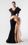 MNM Couture G1910 Taffeta Asymmetrical Shoulder Long Gown