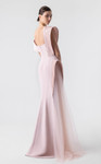 MNM Couture G1929 Asymmetrical Pleated Elegance Long Gown