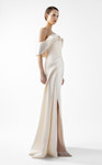 MNM Couture G2007 Crepe Embroidered Off-Shoulder Neck Gown