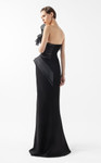 MNM Couture G2010 Crepe Organza Strapless Fitted Long Gown