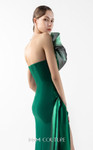 MNM Couture G2023 Crepe Asymmetric Neck Strapless Gown