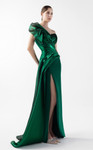 MNM Couture G2023 Crepe Asymmetric Neck Strapless Gown