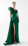 MNM Couture G2023 Crepe Asymmetric Neck Strapless Gown