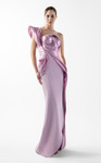 MNM Couture G2025 Liquid Metallic Sculptural Draping Gown