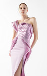 MNM Couture G2025 Liquid Metallic Sculptural Draping Gown