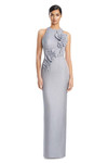 Alexander by Daymor 3200 Metallic Tweed 3D Flower Long Gown