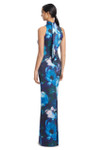 Alexander by Daymor 3201 Printed Satin Back-Tie Halter Gown