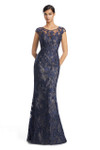 Alexander by Daymor 3219 3D Applique Lace Cap Sleeve Gown