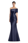 Alexander by Daymor 3232 Satin Twill Asymmetrical Neck Gown
