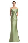 Alexander by Daymor 3232 Satin Twill Asymmetrical Neck Gown