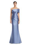 Alexander by Daymor 3232 Satin Twill Asymmetrical Neck Gown