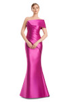 Alexander by Daymor 3232 Satin Twill Asymmetrical Neck Gown